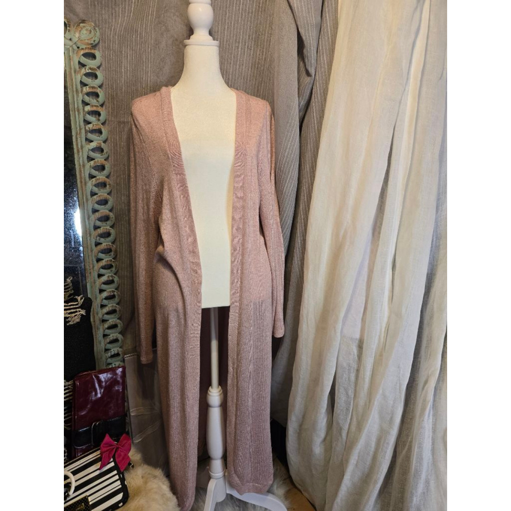 TORRID SoftGirl Pink Longline Cardigan Duster 1X